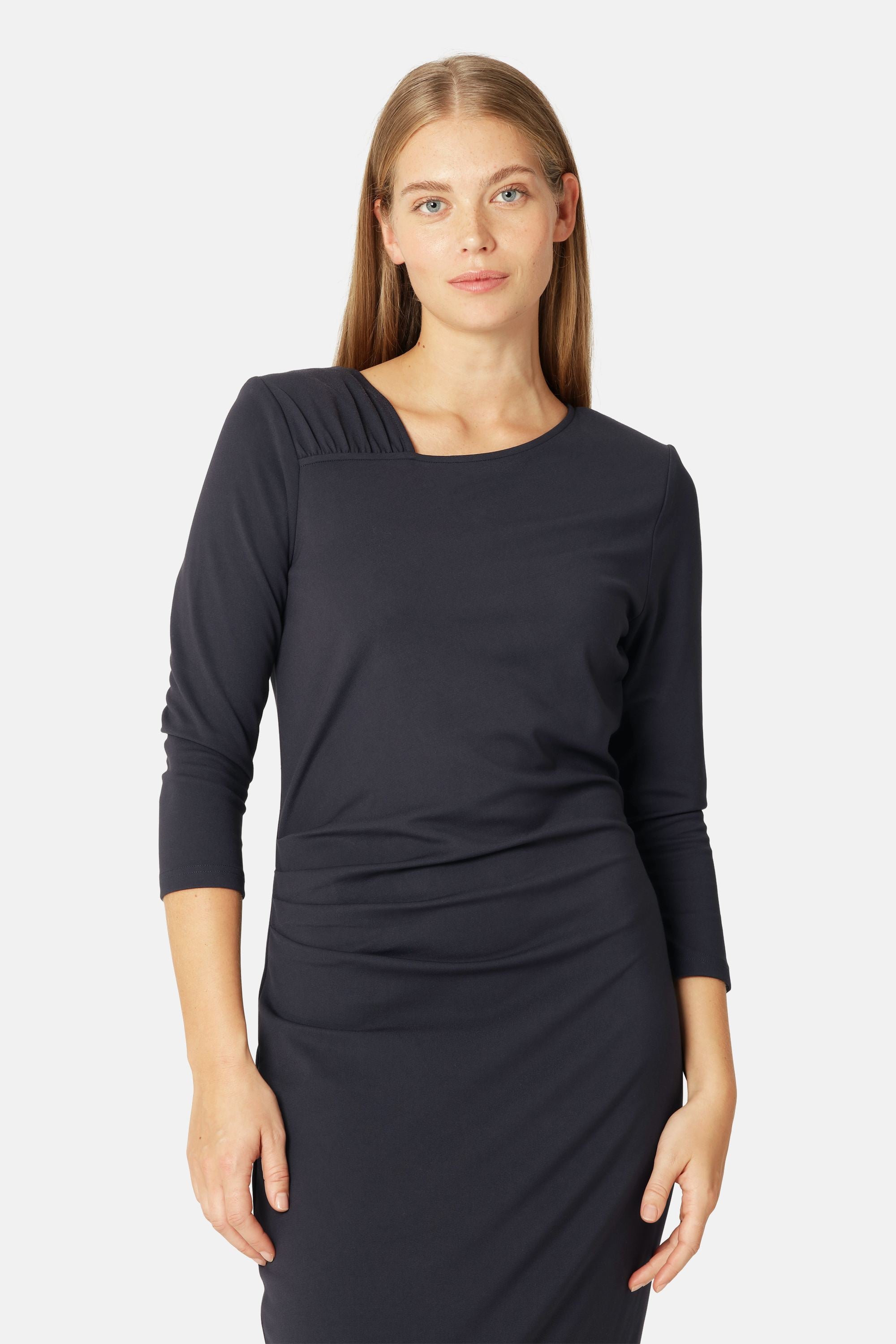 Kleid mit Falten - Dark Indigo